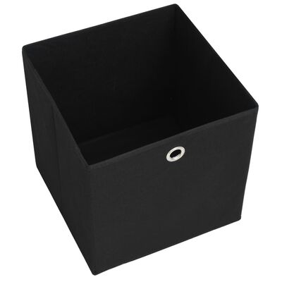 vidaXL Κουτιά Αποθήκευσης 10 τεμ. Μαύρα 32x32x32 εκ. Ύφασμα Non-woven