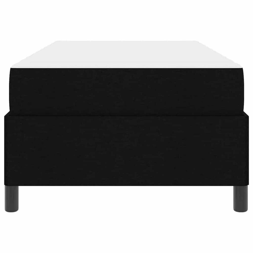 vidaXL Κρεβάτι με ελατήρια Μαύρο και Μαύρο 90 x 190 cm