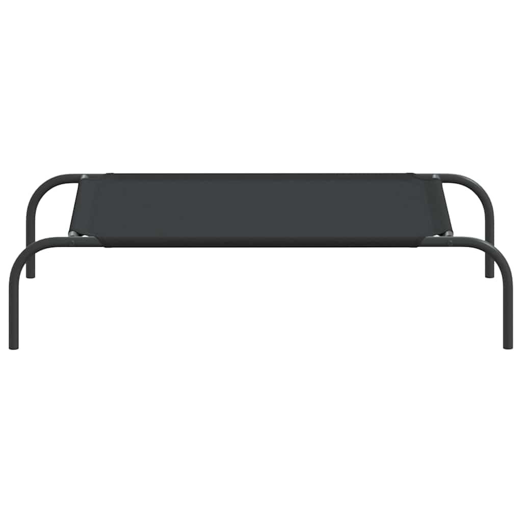 vidaXL Ανυψωμένο κρεβάτι σκύλου μαύρο 90x50x20 cm ύφασμα Οξφόρδης