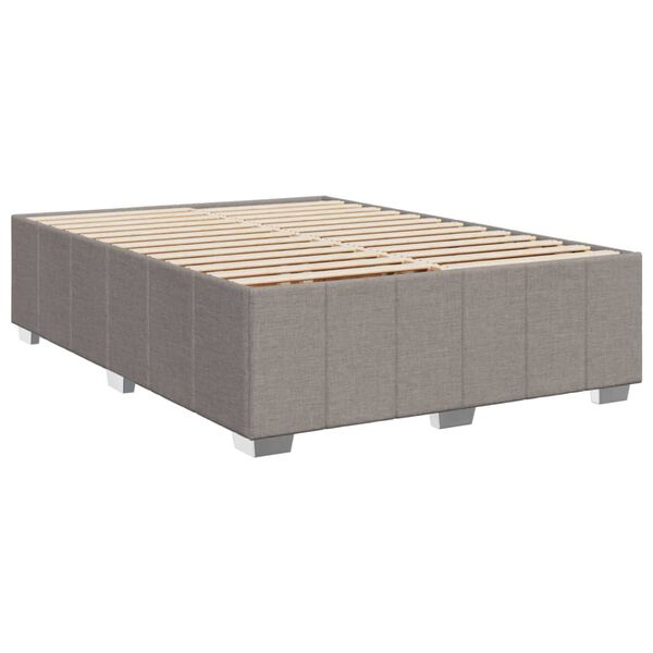 vidaXL Σκελετός Κρεβατιού Χωρίς Στρώμα Taupe 140x190 εκ. Υφασμάτινο