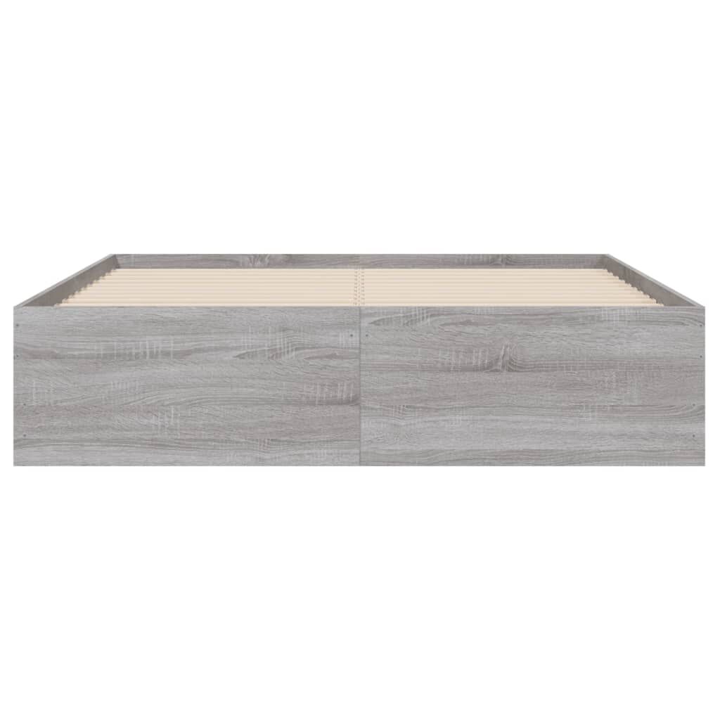vidaXL Πλαίσιο Κρεβατιού με συρτάρια Γκρι sonoma 120x200εκ. Επεξ. Ξύλο
