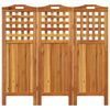vidaXL Διαχωριστικό Χώρου με 3 Πάνελ 121,5x2x115εκ. Μασίφ Ξύλο Ακακίας