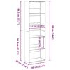 vidaXL Βιβλιοθήκη Λευκή 60x30x189 εκ. από Επεξεργασμένο Ξύλο