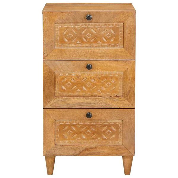 vidaXL Πλαϊνό γραφείο με συρτάρι Ανοιχτό καφέ 33.5 x 40 x 75 εκ