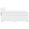 vidaXL Κρεβάτι Boxspring με Στρώμα Λευκό 180x200 εκ. Συνθετικό Δέρμα