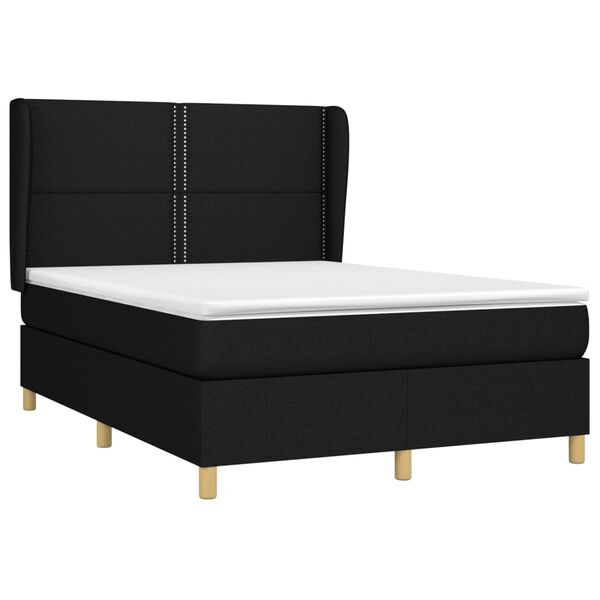 vidaXL &Kappa;&rho;&epsilon;&beta;ά&tau;&iota; Boxspring &mu;&epsilon; &Sigma;&tau;&rho;ώ&mu;&alpha; &Mu;&alpha;ύ&rho;&omicron; 140x190 &epsilon;&kappa;. &Upsilon;&phi;&alpha;&sigma;&mu;ά&tau;&iota;&nu;&omicron;