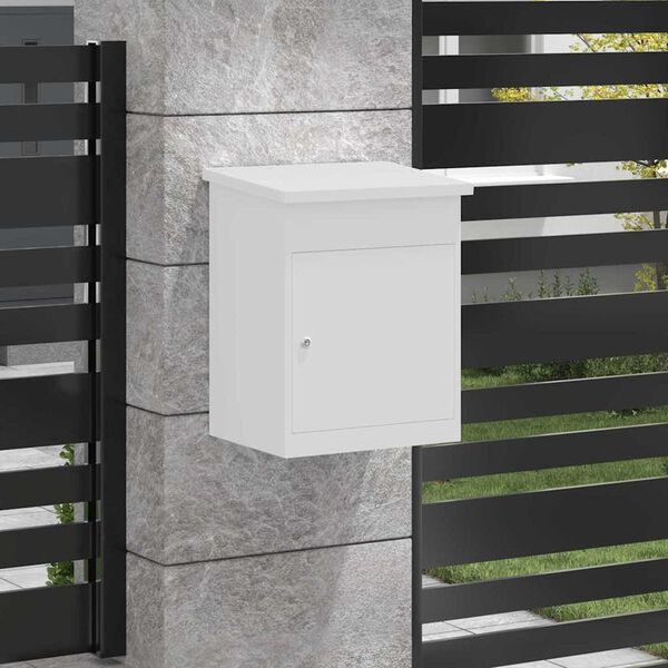 vidaXL Θυρίδα Πακέτων Λευκό 44 x 35 x 59 εκατοστά Ατσάλι