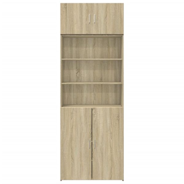 vidaXL Ραφιέρα με Ντουλάπια Sonoma Δρυς 80x42,5x225 εκ. Επεξ. Ξύλο
