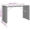 vidaXL Τραπέζι Μπαρ με Γυάλ. Επιφάνεια Καφέ 185x80x110 εκ. Συνθ. Ρατάν