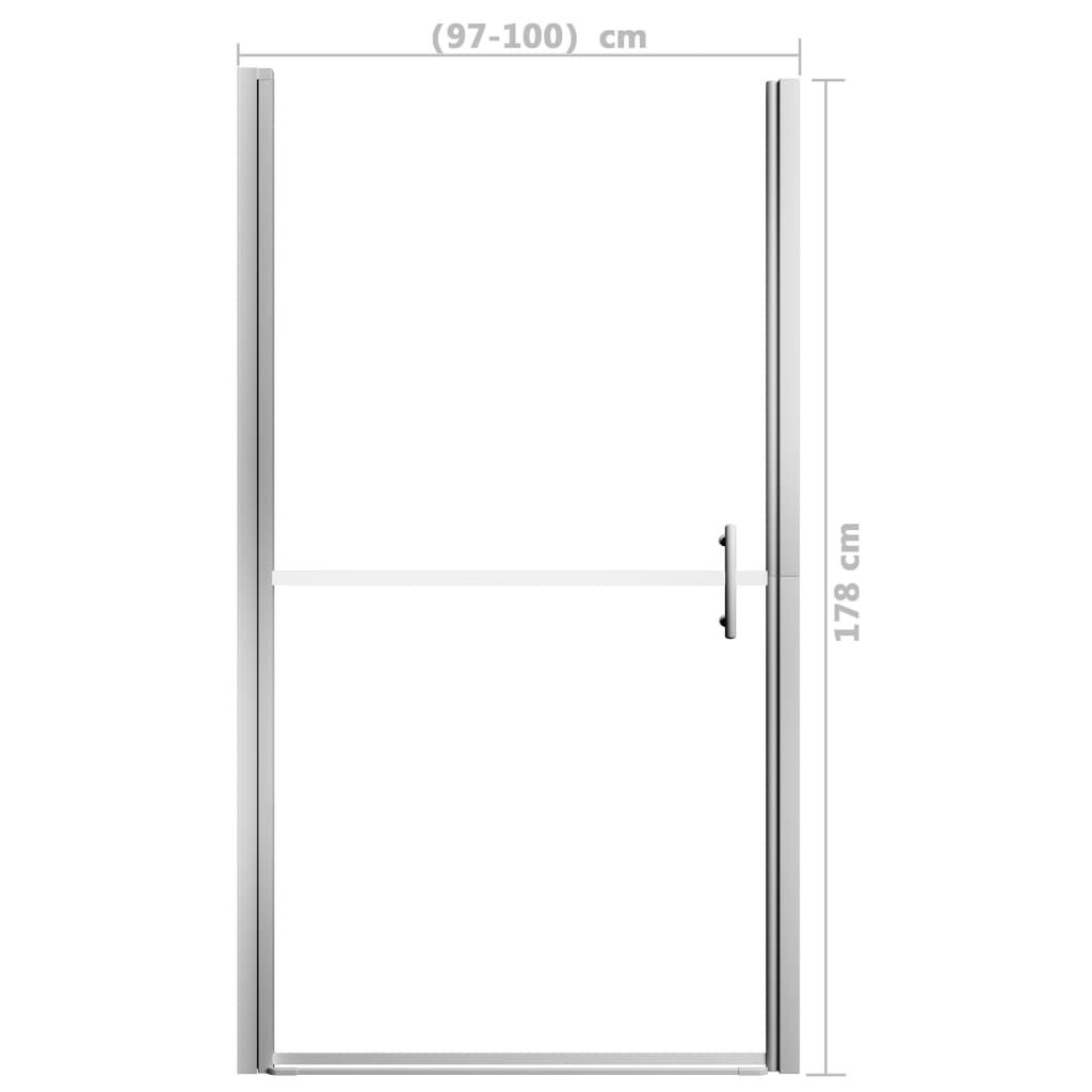 vidaXL Πόρτα Ντουζιέρας 100 x 178 εκ. από Ψημένο Γυαλί