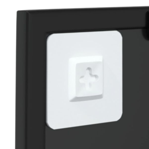 vidaXL Καθρέφτης Τοίχου Μαύρος 40 x 40 εκ. Μεταλλικός