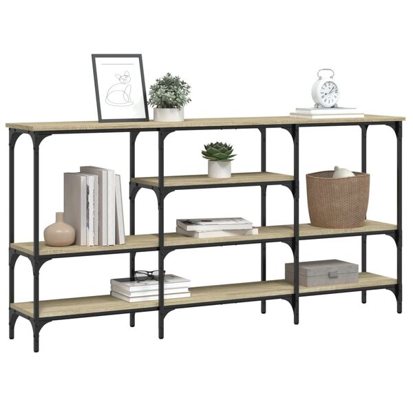 vidaXL Τραπέζι Κονσόλα Sonoma Δρυς 160x29x80 εκ. Επεξεργασμένο Ξύλο