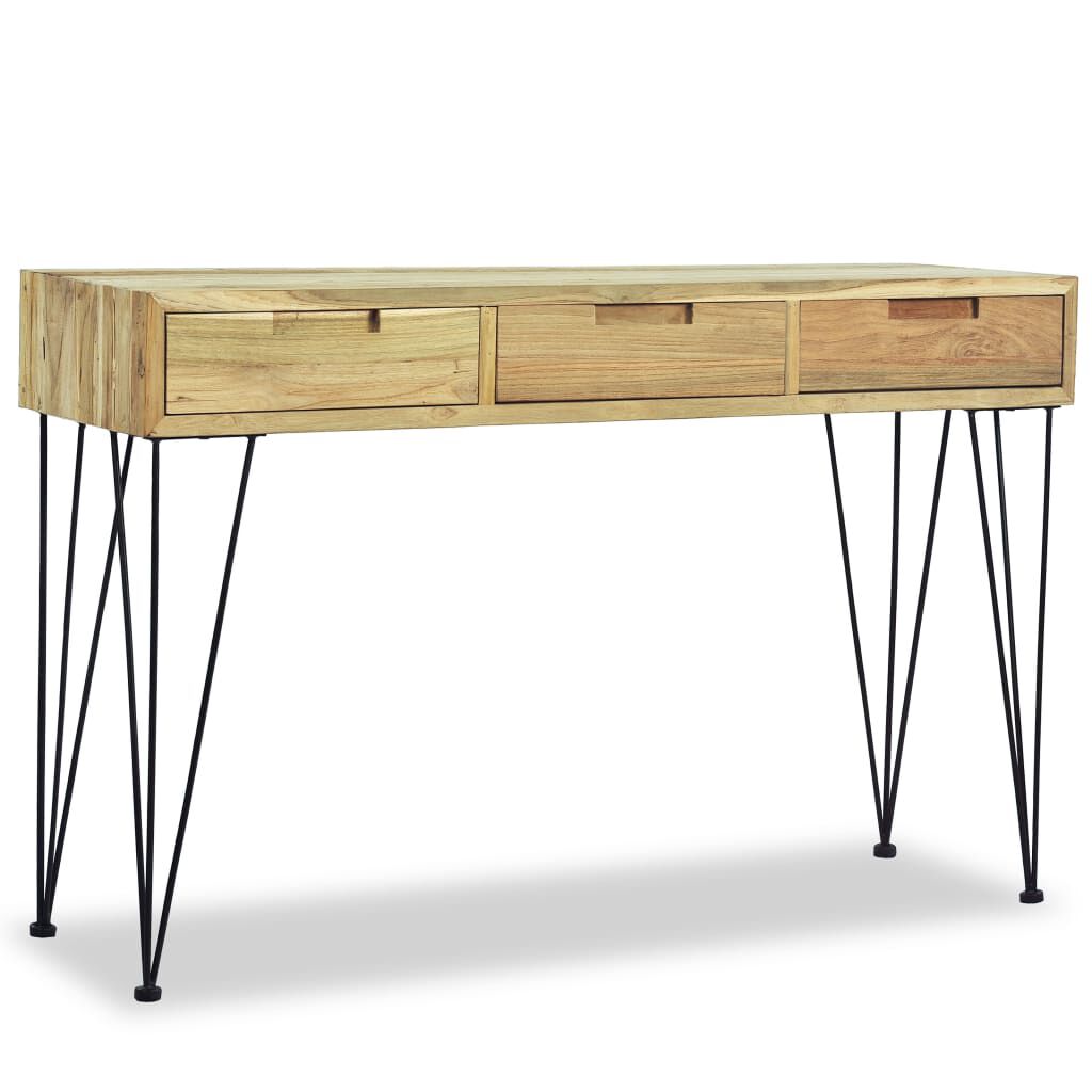 vidaXL Τραπέζι Κονσόλα 120 x 35 x 76 εκ. από Μασίφ Ξύλο Teak