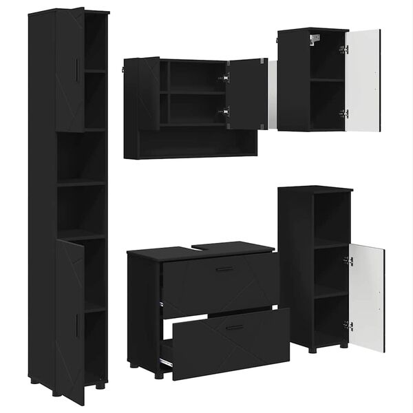 vidaXL &Sigma;&epsilon;&tau; &Epsilon;&pi;ί&pi;&lambda;&omega;&nu; &Mu;&pi;ά&nu;&iota;&omicron;&upsilon; &mu;&epsilon; &sigma;&upsilon;&rho;&tau;ά&rho;&iota; &mu;&epsilon; &rho;ά&phi;&iota; &Epsilon;&pi;&iota;&tau;&omicron;ί&chi;&iota;&omicron; 5 pcs &Mu;&alpha;ύ&rho;&omicron;