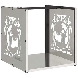 vidaXL Ραφιέρα Καυσόξυλων 40x40x40 εκ. από Ανοξείδωτο ατσάλι