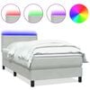 vidaXL &Kappa;&rho;&epsilon;&beta;ά&tau;&iota; Boxspring &mu;&epsilon; &Sigma;&tau;&rho;ώ&mu;&alpha; & LED &alpha;&nu;&omicron;&iota;&chi;&tau;ό &gamma;&kappa;&rho;&iota; 80x220 cm &Beta;&epsilon;&lambda;&omicron;ύ&delta;&iota;&nu;&omicron;