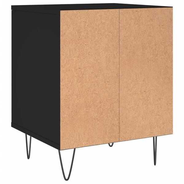 vidaXL Κομοδίνο Μαύρο 40 x 35 x 50 εκ. από Επεξεργασμένο Ξύλο