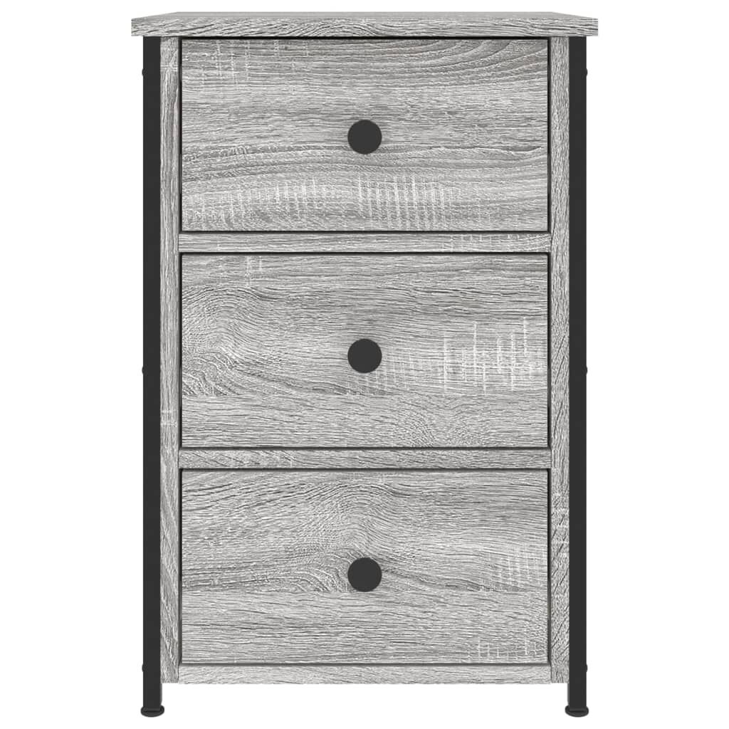 vidaXL Κομοδίνα 2 τεμ. Γκρι Sonoma 40x36x60 εκ. από Επεξεργασμένο Ξύλο