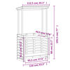 vidaXL Τραπέζι Μπαρ Κήπου με Οροφή 112,5x57x195,5 εκ. Μασίφ Πεύκο