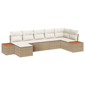vidaXL &Sigma;&epsilon;&tau; &Kappa;&alpha;&nu;&alpha;&pi;έ &Kappa;ή&pi;&omicron;&upsilon; &mu;&epsilon; &mu;&alpha;&xi;&iota;&lambda;ά&rho;&iota; 8 pcs &Mu;&pi;&epsilon;&zeta; &kappa;&alpha;&iota; &Kappa;&rho;έ&mu;&alpha; &Pi;&omicron;&lambda;&upsilon;&rho;&alpha;&tau;ά&nu;