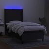 vidaXL &Kappa;&rho;&epsilon;&beta;ά&tau;&iota; Boxspring &mu;&epsilon; &Sigma;&tau;&rho;ώ&mu;&alpha; & LED &Mu;&alpha;ύ&rho;&omicron; 90x200 &epsilon;&kappa;. &Upsilon;&phi;&alpha;&sigma;&mu;ά&tau;&iota;&nu;&omicron;