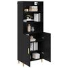 vidaXL Highboard &Mu;&alpha;ύ&rho;&eta; &Omicron;&xi;&upsilon;ά 69,5 x 32,5 x 180 &epsilon;&kappa; &Epsilon;&pi;&epsilon;&xi;&epsilon;&rho;&gamma;&alpha;&sigma;&mu;έ&nu;&omicron; &xi;ύ&lambda;&omicron;
