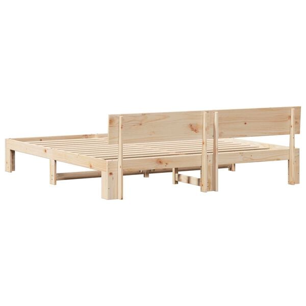vidaXL Κρεβάτι με Κεφαλάρι 180x200 εκ Μασίφ Ξύλο Πεύκου