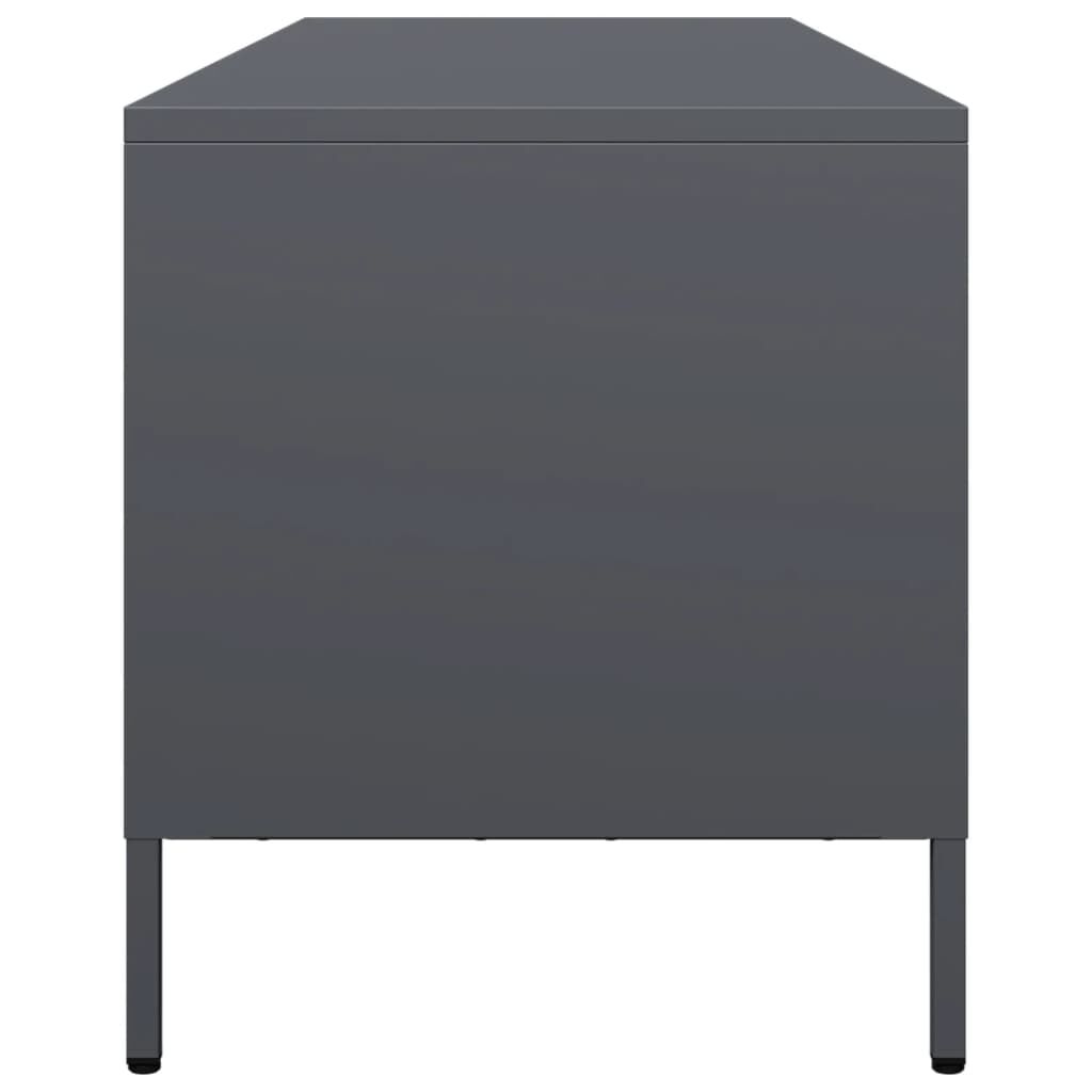 vidaXL Έπιπλο Τηλεόρασης Ανθρακί 135x39x43,5 εκ. Ατσάλι Ψυχρής Έλασης