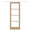 vidaXL Συρόμενη Πόρτα ORKDAL Καφέ 73.5 x 198.5 εκ. Ξύλο και μέταλλο