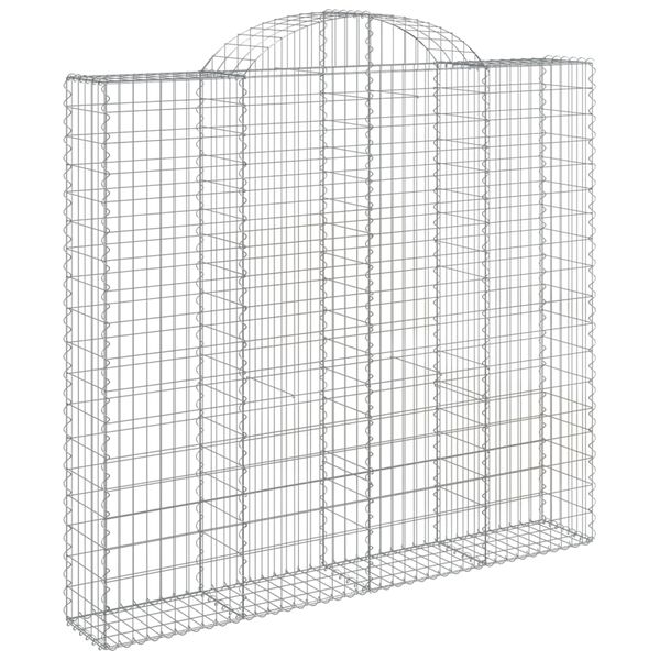 vidaXL Συρματοκιβώτιο Τοξωτό 200x50x180/200εκ. από Γαλβανισμένο Χάλυβα