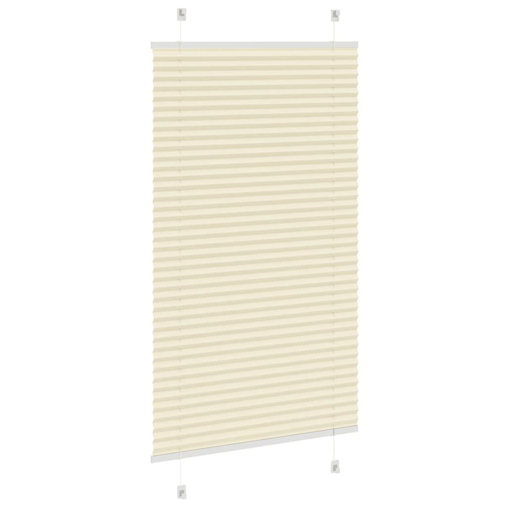 vidaXL Πλισέ περσίδα Κρέμα 70x100 cm Πλάτος υφάσματος 69,4 cm