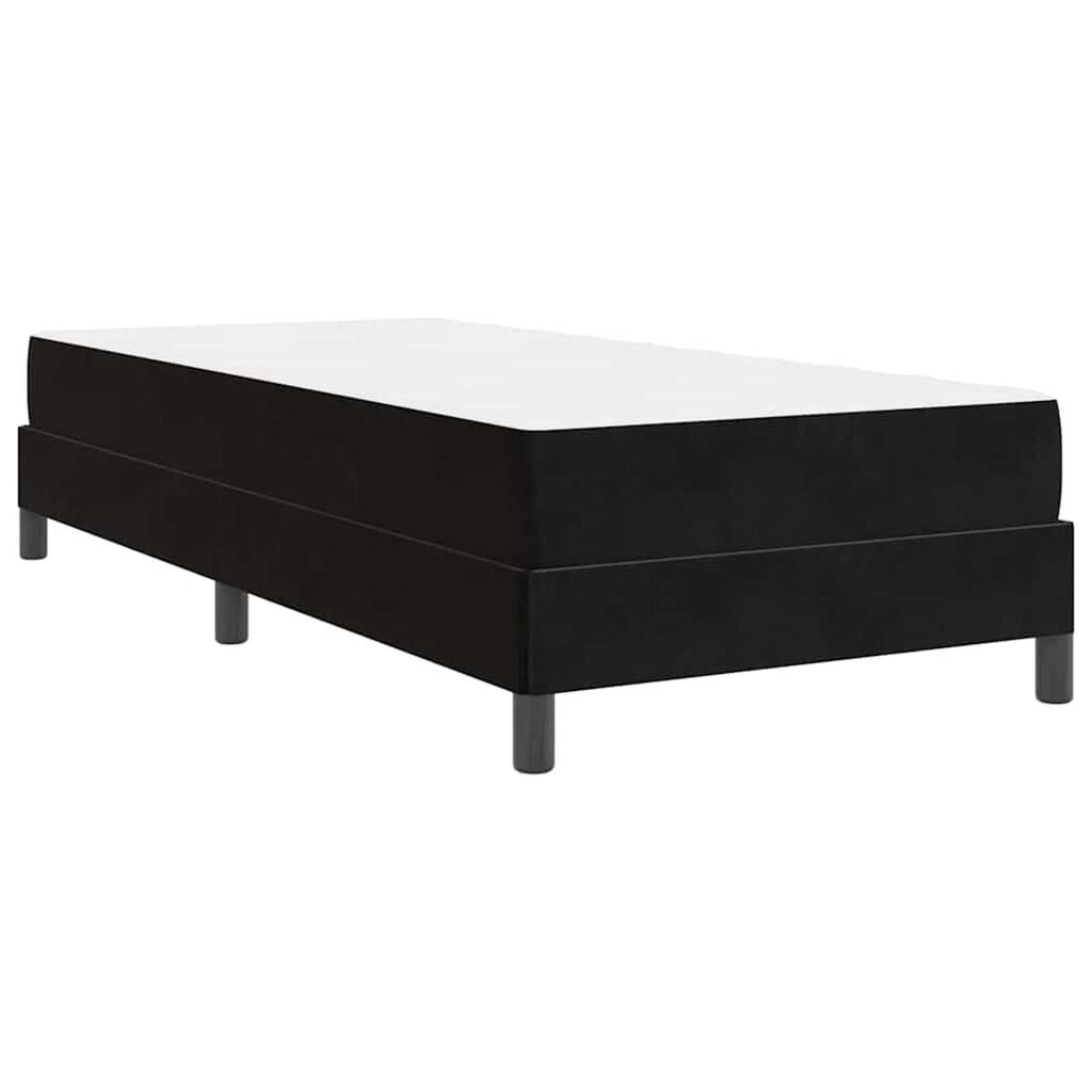 vidaXL Κρεβάτι box spring με στρώμα Μαύρο 100 x 200 cm Βελούδο