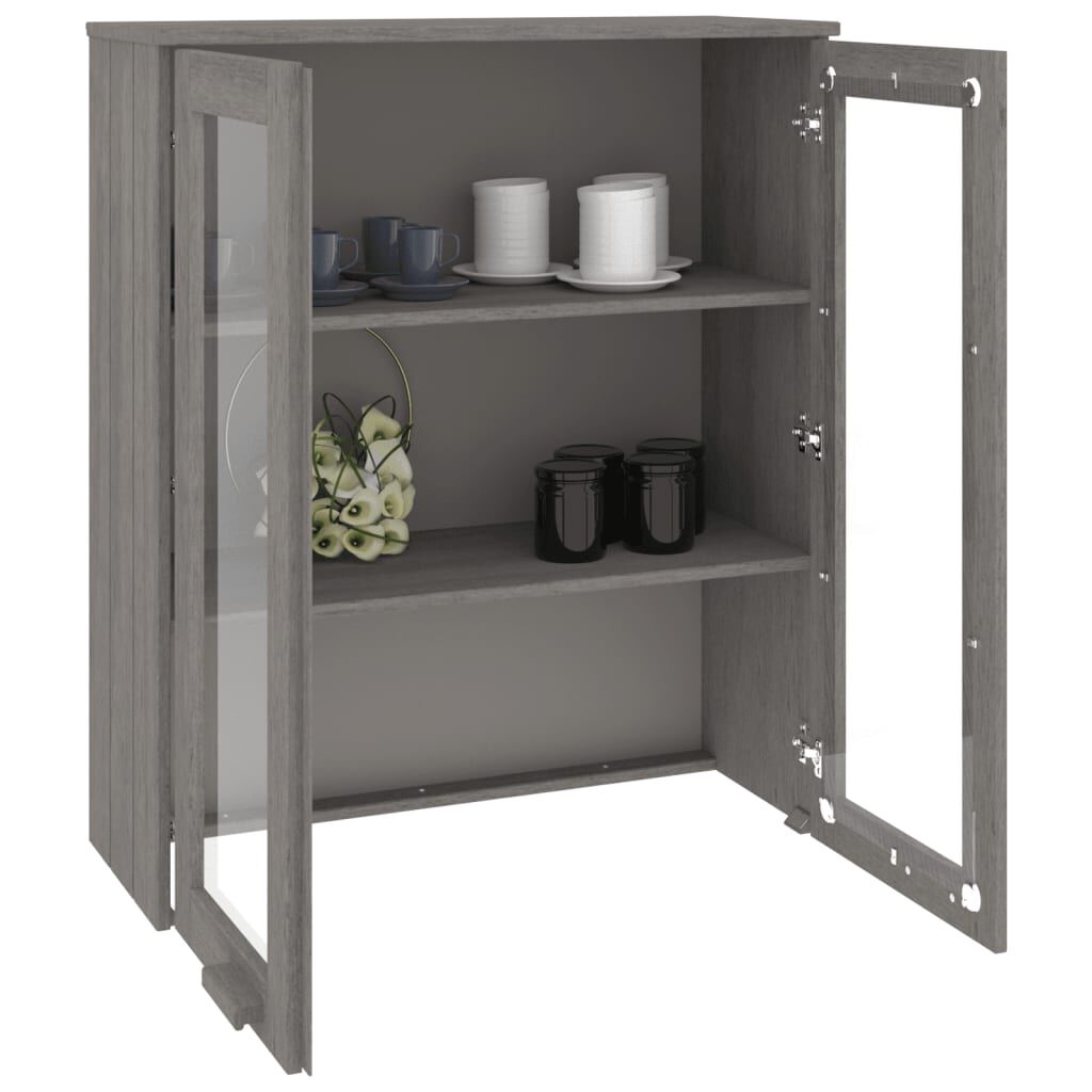 vidaXL Πάνω Μέρος Ντουλαπιού HAMAR Αν. Γκρι 85x35x100 εκ. Μασίφ Πεύκο