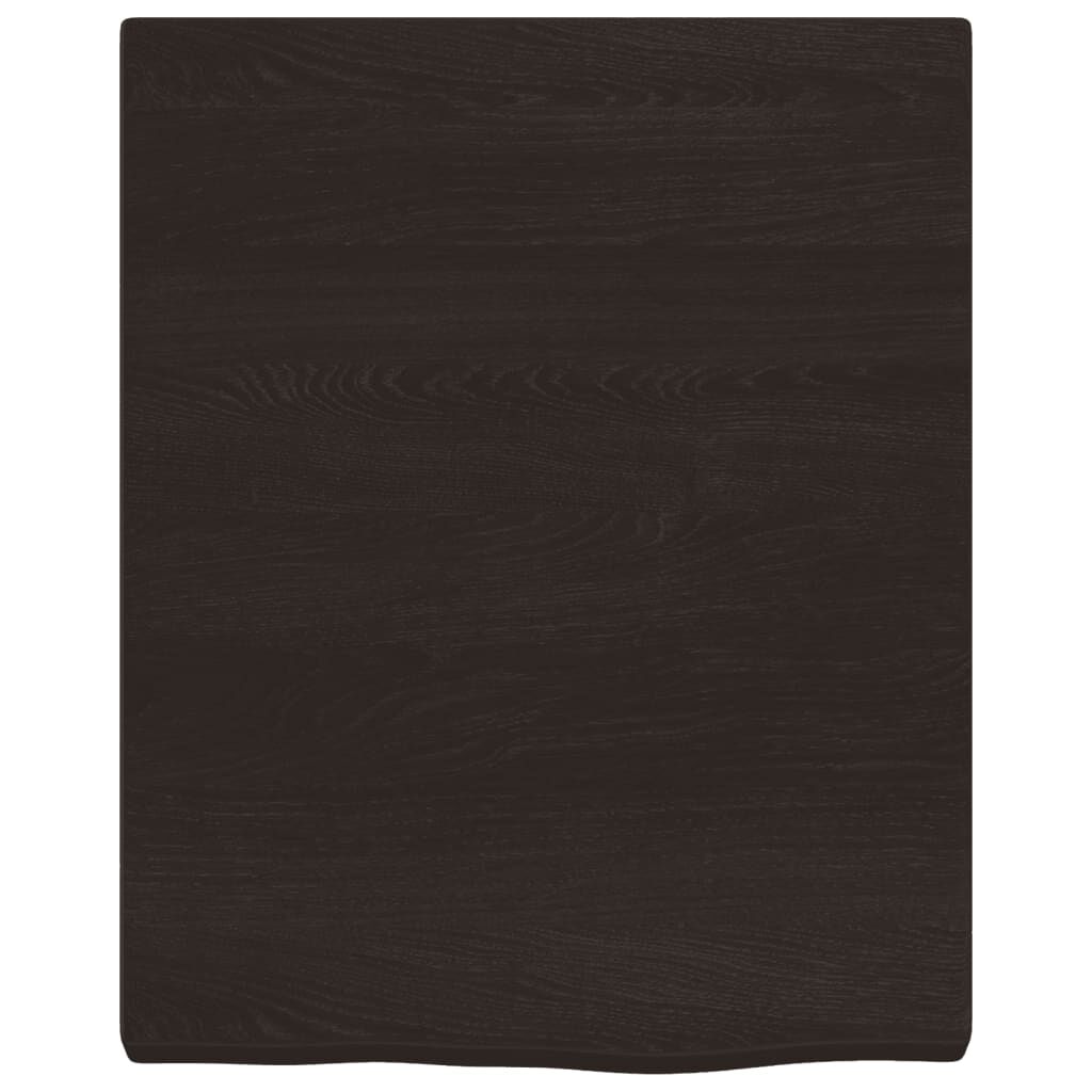 vidaXL Ράφι Τοίχου Σκούρο Καφέ 40x50x(2-4) εκ. Επεξ. Μασίφ Ξύλο Δρυός