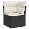 vidaXL Σετ Καναπέ Κήπου 6 pcs Μαύρο και κρεμ 264 x 154 x 85 εκ.