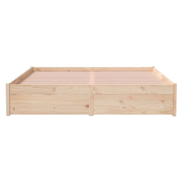 vidaXL Πλαίσιο Κρεβατιού 150 x 200 εκ. Μασίφ Ξύλο King Size