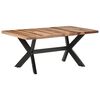 vidaXL Τραπεζαρία 180 x 90 x 75 εκ. Μασίφ Ξύλο & Μελί Φινίρισμα