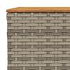 vidaXL Τραπέζι Κήπου Γκρι 55x55x36 εκ. Συνθετικό Ρατάν/Ξύλο Ακακίας