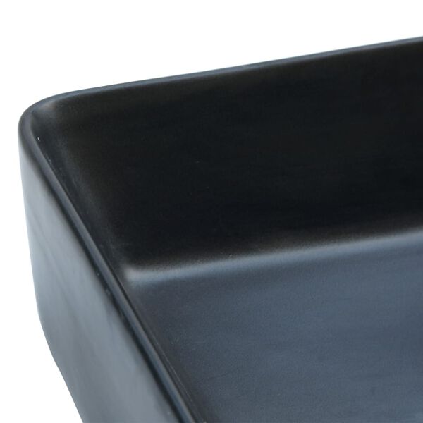 vidaXL Νιπτήρας Ορθογώνιος Μαύρος 46 x 35,5 x 13 εκ. Κεραμικός