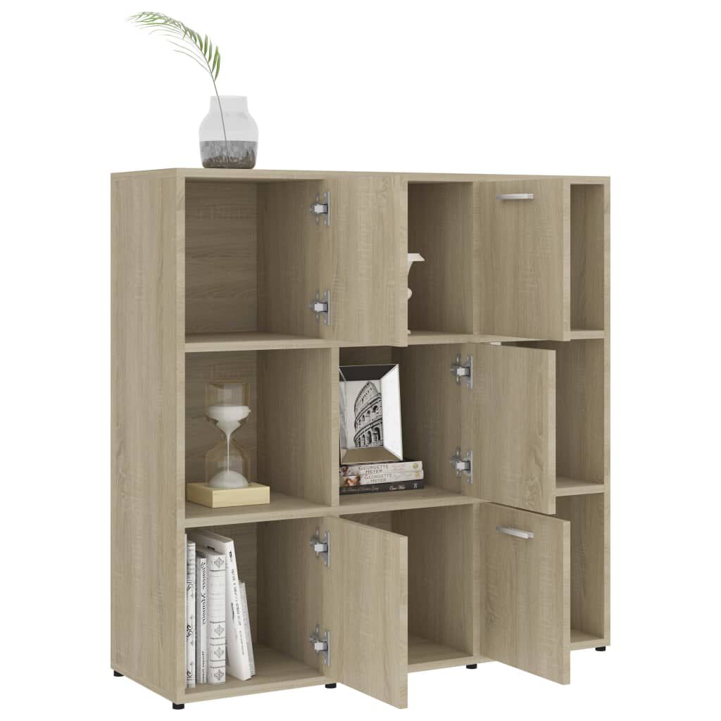 vidaXL Βιβλιοθήκη Χρώμα Sonoma Δρυς 90 x 30 x 90 εκ. από Επεξ. Ξύλο