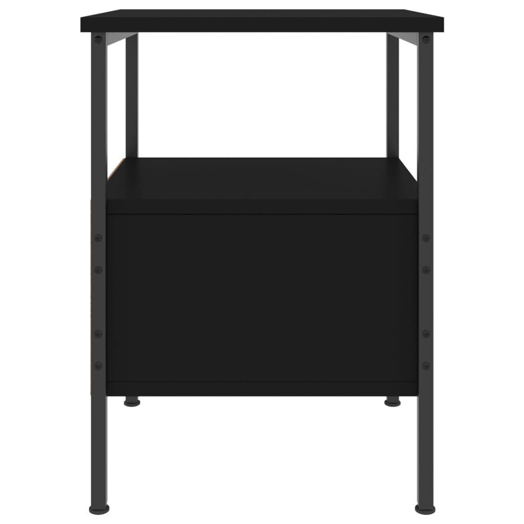 vidaXL Κομοδίνο Μαύρο 34 x 36 x 50 εκ. από Επεξεργασμένο Ξύλο