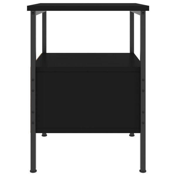 vidaXL Κομοδίνο Μαύρο 34 x 36 x 50 εκ. από Επεξεργασμένο Ξύλο
