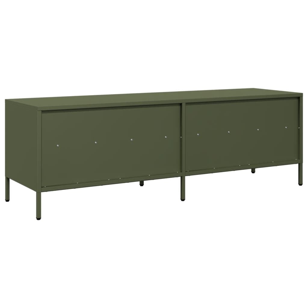 vidaXL Έπιπλο Τηλεόρασης Λαδί 135x39x43,5 εκ. Ατσάλι Ψυχρής Έλασης