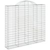 vidaXL Συρματοκιβώτια Τοξωτά 14 τεμ. 200x30x180/200 εκ. Γαλβαν. Ατσάλι