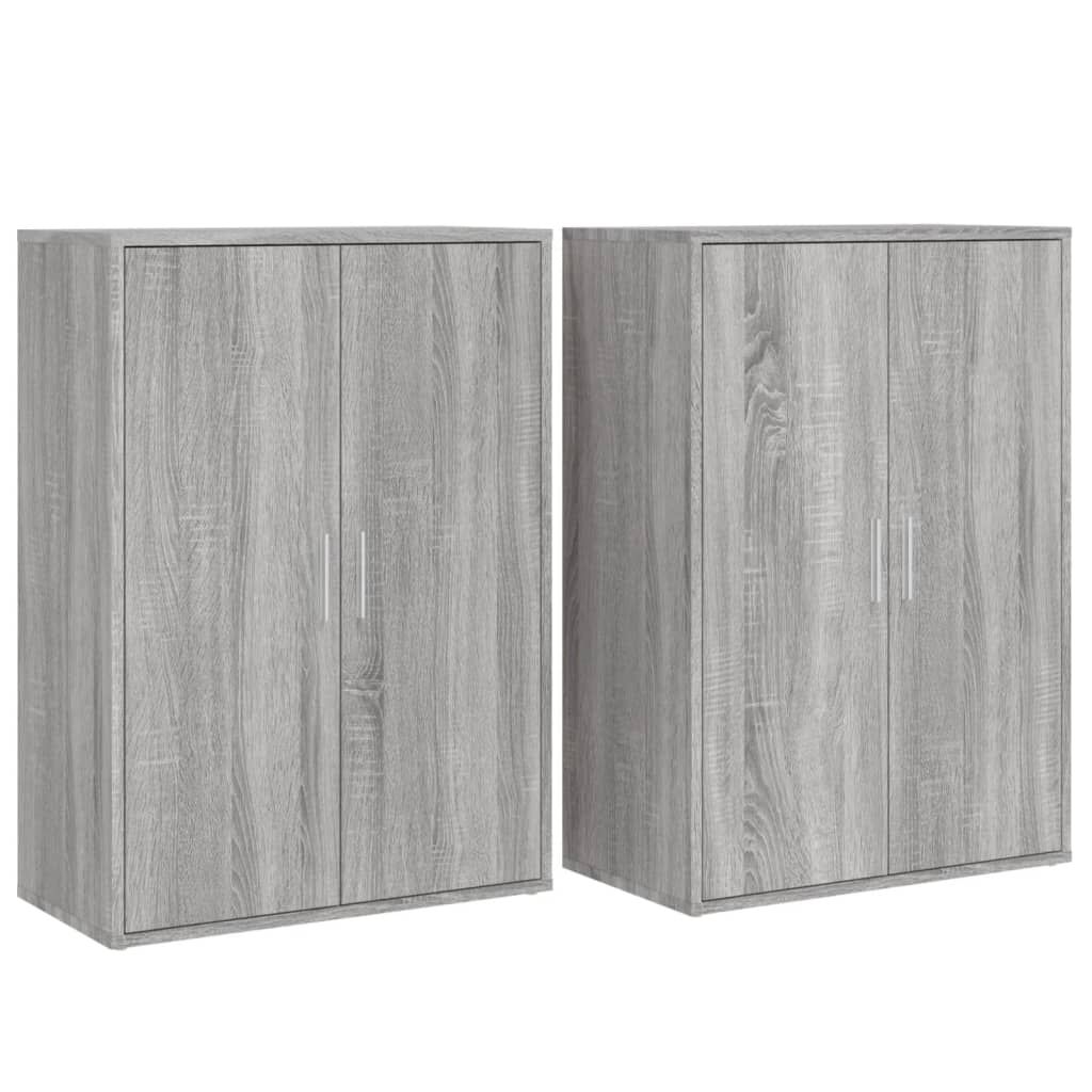 vidaXL Βοηθητικά Ντουλάπια 2 τεμ. Γκρι Sonoma 60x31x84 εκ. Επεξ. Ξύλο