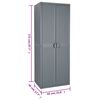 vidaXL Ντουλάπι Αποθήκευσης Κήπου Γκρι 65x45x172 εκ. από Ρατάν PP