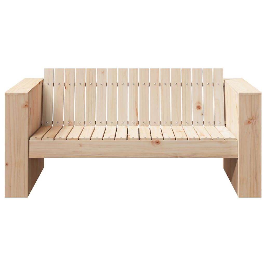 vidaXL Διθέσιος Καναπές Κήπου 134x60x62 εκ. Μασίφ Ξύλο Πεύκου