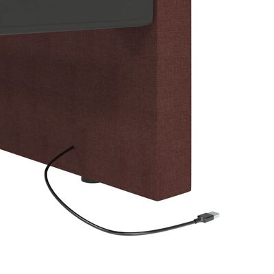vidaXL Καναπές Κρεβάτι με Έξοδο USB Μωβ 90 x 200 εκ. Υφασμάτινος