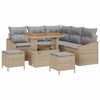 vidaXL &Sigma;&epsilon;&tau; &Kappa;&alpha;&nu;&alpha;&pi;έ &Kappa;ή&pi;&omicron;&upsilon; &mu;&epsilon; &mu;&alpha;&xi;&iota;&lambda;ά&rho;&iota; 8 pcs &Mu;&pi;&epsilon;&zeta; &Pi;&omicron;&lambda;&upsilon; &rho;ά&tau;&alpha;&nu;