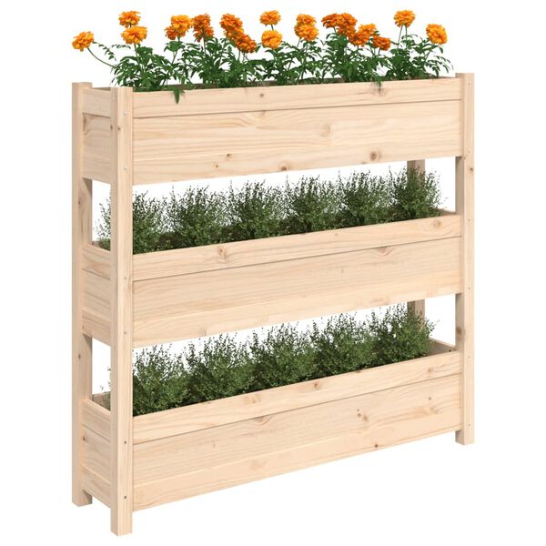 vidaXL Ζαρντινιέρα 112 x 25 x 104,5 εκ. από Μασίφ Ξύλο Πεύκου